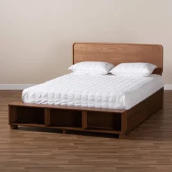4 Drawer Vita Modern Transitional Wood Platform Storage Bed Walnut/Brown - Baxton Studio -Urban Dwell Gear Outlet Store GUEST 4cb19e50 3350 4590 a583 6ddcf4be73ba