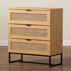 Sawyer Wood And Metal 3 Drawer Storage Cabinet With Natural Rattan Oak Brown/Black - Baxton Studio 15 Sawyer Wood And Metal 3 Drawer Storage Cabinet With Natural Rattan Oak Brown/Black - Baxton Studio -Urban Dwell Gear Outlet Store GUEST 4e7c5b99 099f 4569 a694 7b6385935d98
