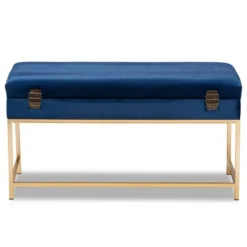 Aliana Metal Large Ottoman Navy Blue/Gold - Baxton Studio -Urban Dwell Gear Outlet Store GUEST 4f35fd41 d716 45d6 8111 a0a8e5c0a131