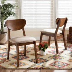 2pc Damara Fabric Upholstered And Wood Dining Chair Set - Baxton Studio 13 2pc Damara Fabric Upholstered And Wood Dining Chair Set - Baxton Studio -Urban Dwell Gear Outlet Store GUEST 4fbb20fa b9aa 4967 9114 b7115d0eb76d