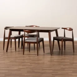 5pc Aeron Wood Dining Set Light Gray/Walnut - Baxton Studio 10 5pc Aeron Wood Dining Set Light Gray/Walnut - Baxton Studio -Urban Dwell Gear Outlet Store GUEST 508698a1 4050 46fb b831 12dcf4d6290a