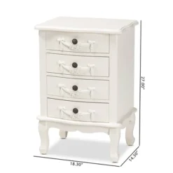Callen Wood 4 Drawer Nightstand White - Baxton Studio 17 Callen Wood 4 Drawer Nightstand White - Baxton Studio -Urban Dwell Gear Outlet Store GUEST 50ba27d5 0b82 4bbf 9ba2 17f2ba2235e7