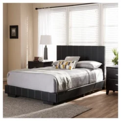 Full Atlas Modern And Contemporary Faux Leather Platform Bed Black - Baxton Studio -Urban Dwell Gear Outlet Store GUEST 5116abce 3bbf 4f68 9604 d4b745cfa396