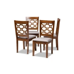 4pc Peter Fabric Upholstered And Wood Dining Chairs - Baxton Studio -Urban Dwell Gear Outlet Store GUEST 512e9d32 cde2 4d8a aaf2 408cb1223bec