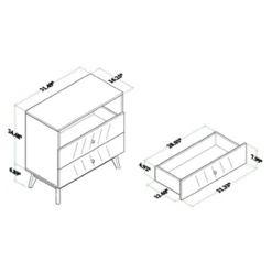 Hartman Wood 3 Drawer Storage Chest Walnut Brown - Baxton Studio -Urban Dwell Gear Outlet Store GUEST 514ab3ed 13da 4f19 9dad 61d0453b5513