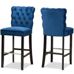 2pc Daphne Velvet Fabric Upholstered And Wood Counter Height Barstool Set - Baxton Studio 16 2pc Daphne Velvet Fabric Upholstered And Wood Counter Height Barstool Set - Baxton Studio -Urban Dwell Gear Outlet Store GUEST 51ceab23 f879 4761 ae09 f11a9bfb7d34