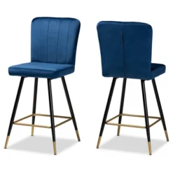 2pc Preston Two-Tone And Metal Bar Stool Set - Baxton Studio -Urban Dwell Gear Outlet Store GUEST 52106471 3261 4773 a9d9 4f0119517e19