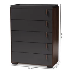 5 Drawer Rikke Two-Tone Wood Chest Brown - Baxton Studio -Urban Dwell Gear Outlet Store GUEST 52552732 d449 42aa b51b 9eb3548e9236