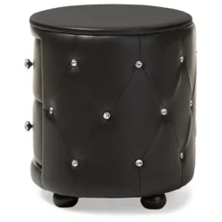Davina Hollywood Glamour Style Oval 2 - Drawer Faux Leather Upholstered Nightstand - Baxton Studio 9 Davina Hollywood Glamour Style Oval 2 - Drawer Faux Leather Upholstered Nightstand - Baxton Studio -Urban Dwell Gear Outlet Store GUEST 53fbd791 80f0 401b bdcd 86ddd5267eae