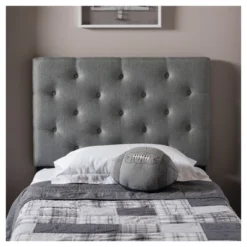 Twin Viviana Modern And Contemporary Fabric Upholstered Button Tufted Headboard Gray - Baxton Studio -Urban Dwell Gear Outlet Store GUEST 54ddeb3d f20b 4164 adac a53de44c419e