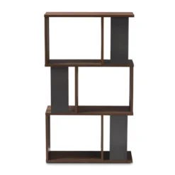 40.2" Legende Finished Display Bookcase Brown/Dark Gray - Baxton Studio -Urban Dwell Gear Outlet Store GUEST 55963ee0 6b08 4cb1 8e0c 8bca707e5d3a