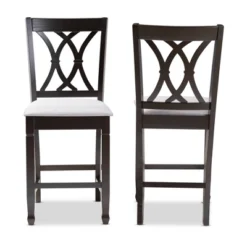 2pc Reneau Finished Wood Counter Height Pub Chairs - Baxton Studio -Urban Dwell Gear Outlet Store GUEST 566c06c6 9987 4aa5 a902 967059e96c44