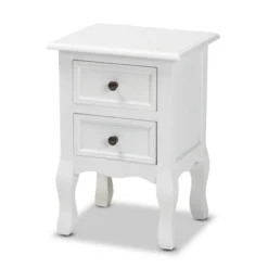 Caelan Wood 2 Drawer Nightstand White - Baxton Studio -Urban Dwell Gear Outlet Store GUEST 56a29978 6fdc 4632 9ab2 334e87f496c8