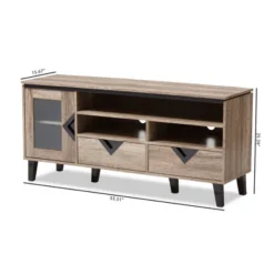 Cardiff Modern And Contemporary Wood TV Stand For TVs Up To 55" - Light Brown - Baxton Studio -Urban Dwell Gear Outlet Store GUEST 574d62ce 4916 4148 9da1 cd2f588a4768