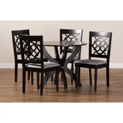 5pc Tonia Fabric Upholstered And Wood Dining Set Gray/Brown - Baxton Studio 13 5pc Tonia Fabric Upholstered And Wood Dining Set Gray/Brown - Baxton Studio -Urban Dwell Gear Outlet Store GUEST 58094c0b 1c5b 41da a847 edde8ef12337