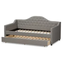 Twin Perry Modern And Contemporary Fabric Daybed With Trundle Light Gray - Baxton Studio -Urban Dwell Gear Outlet Store GUEST 584732c3 3a51 4a57 aa66 397032e7288a
