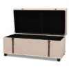 Kyra Fabric Upholstered Storage Trunk Ottoman - Baxton Studio