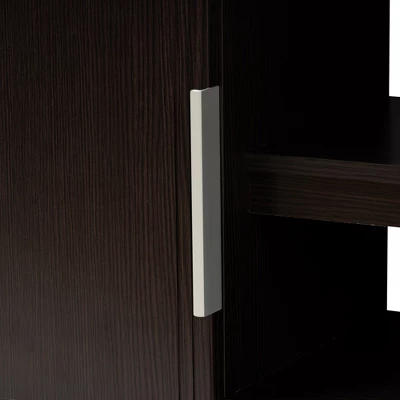 Marley Modern And Contemporary Finished TV Stand For TVs Up To 47" Dark Brown - Baxton Studio 4 Marley Modern And Contemporary Finished TV Stand For TVs Up To 47" Dark Brown - Baxton Studio - Image 4