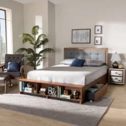 4 Drawer Cosma Transitional Wood Platform Storage Bed - Baxton Studio -Urban Dwell Gear Outlet Store GUEST 5920dc9b 6460 4c05 9685 ae564f25338b