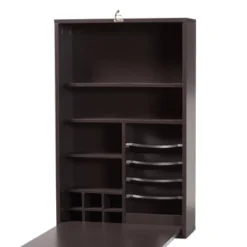 Milliard Wood Wall Mounted Folding Desk Natural/Brown - Baxton Studio -Urban Dwell Gear Outlet Store GUEST 593f2781 aa9b 40c1 b108 dcdc46a1326d