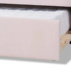 Queen Timila Velvet Fabric Upholstered Daybed With Trundle Light Pink - Baxton Studio -Urban Dwell Gear Outlet Store GUEST 5a250158 0015 42c9 a6cd 58956f739df8