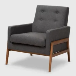 Perris Fabric Upholstered Walnut Wood Lounge Chair - Baxton Studio 18 Perris Fabric Upholstered Walnut Wood Lounge Chair - Baxton Studio -Urban Dwell Gear Outlet Store GUEST 5b0d8c3e 543e 45bc 9855 7fa1ce8d7f70