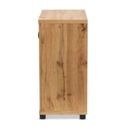 Zentra Wood 2 Door Storage Cabinet With Glass Doors Oak Brown/Black - Baxton Studio -Urban Dwell Gear Outlet Store GUEST 5cc48928 34bc 468c b6e5 56e76159ea11