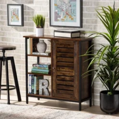 Wayland Rustic Wood And Metal 1 Door Shoe Storage Cabinet Brown/Black - Baxton Studio 16 Wayland Rustic Wood And Metal 1 Door Shoe Storage Cabinet Brown/Black - Baxton Studio -Urban Dwell Gear Outlet Store GUEST 5cff63cc 086d 4493 b192 0cb9f8d9cc83
