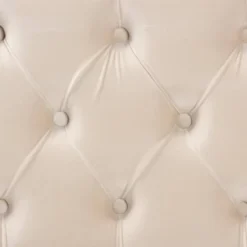 Powell Velvet Fabric Upholstered And PU Leather Ottoman Gold - Baxton Studio -Urban Dwell Gear Outlet Store GUEST 5d6fe404 5d6d 46f7 994f 28ecc053952d