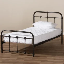 Twin Mandy Vintage Industrial Finished Metal Platform Bed Black - Baxton Studio 12 Twin Mandy Vintage Industrial Finished Metal Platform Bed Black - Baxton Studio -Urban Dwell Gear Outlet Store GUEST 5d906548 bfff 41a7 bf59 842070a927ad