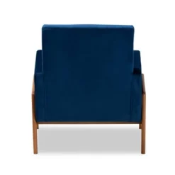 Perris Mid-Century Modern Velvet Fabric Upholstered Wood Lounge Chair - Baxton Studio -Urban Dwell Gear Outlet Store GUEST 5de64ca2 c18f 43f8 b08e b13c945a8448
