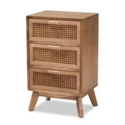 Baden Wood With Rattan 3 Drawer Nightstand Walnut Brown - Baxton Studio 13 Baden Wood With Rattan 3 Drawer Nightstand Walnut Brown - Baxton Studio -Urban Dwell Gear Outlet Store GUEST 5e5273af f811 4885 8bbb 8726730e2fd3
