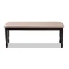 Corey Fabric Upholstered And Wood Dining Bench - Baxton Studio