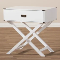 Curtice 1 Drawer Wooden Nightstand White - Baxton Studio -Urban Dwell Gear Outlet Store GUEST 5f2d244a cd8f 4f67 b7c1 5306167a9ac1