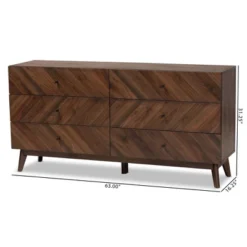 Hartman Wood 6 Drawer Dresser Walnut Brown - Baxton Studio -Urban Dwell Gear Outlet Store GUEST 5f33574f d0ea 469a 83f1 7ce8b21c1919