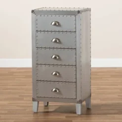 Carrel Metal 5 Drawer Accent Chest Silver - Baxton Studio 14 Carrel Metal 5 Drawer Accent Chest Silver - Baxton Studio -Urban Dwell Gear Outlet Store GUEST 5ffba525 3347 47ed 9313 6c676a2ae2f1