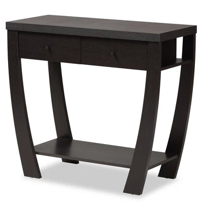 Capote Wood 2 Drawer Console Table - Baxton Studio 9 Capote Wood 2 Drawer Console Table - Baxton Studio - Image 9