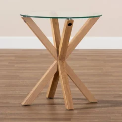 Lida Glass And Wood Finished End Table Clear/Natural - Baxton Studio 7 Lida Glass And Wood Finished End Table Clear/Natural - Baxton Studio -Urban Dwell Gear Outlet Store GUEST 6057b7cf b433 46e1 8f43 edca2c85ec3f