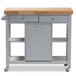 Hayward Coastal And Farmhouse Natural Wood Kitchen Cart White, Light Brown - Baxton Studio 17 Hayward Coastal And Farmhouse Natural Wood Kitchen Cart White, Light Brown - Baxton Studio -Urban Dwell Gear Outlet Store GUEST 60d4ffa8 0688 4bb3 bb60 b84b7679ed93