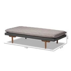Twin Two Marit Tone Upholstered Wood Daybed Gray/Walnut - Baxton Studio -Urban Dwell Gear Outlet Store GUEST 61b54bb1 f642 49e1 ae55 bc9f912003a4