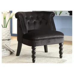 Flax Victorian Style Contemporary Velvet Fabric Upholstered Vanity Accent Chair - Black - Baxton Studio 5 Flax Victorian Style Contemporary Velvet Fabric Upholstered Vanity Accent Chair - Black - Baxton Studio -Urban Dwell Gear Outlet Store GUEST 61c958ea c88a 405d 9853 81e61ed56f01