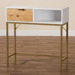 Giona Two-Tone Wood And Metal 1 Drawer Console Table White/Gold - Baxton Studio 16 Giona Two-Tone Wood And Metal 1 Drawer Console Table White/Gold - Baxton Studio -Urban Dwell Gear Outlet Store GUEST 62109a1d 7fea 4449 afde 1b5a184836c4