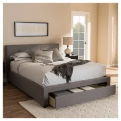 Brandy Modern And Contemporary Fabric Upholstered Platform Bed With Storage Drawer - Baxton Studio 14 Brandy Modern And Contemporary Fabric Upholstered Platform Bed With Storage Drawer - Baxton Studio -Urban Dwell Gear Outlet Store GUEST 625a9c09 f31c 451e a3bf 60798a187e9f