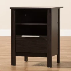 Hamish Modern And Contemporary Finished 1 Drawer Nightstand Dark Brown - Baxton Studio -Urban Dwell Gear Outlet Store GUEST 637de1ae 0762 4e7e 87d3 7249b80d8545