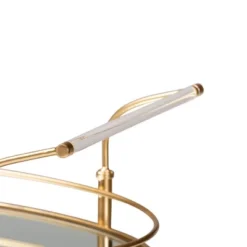 Nakano Metal And Glass 2 Tier Wine Cart Gold/Mirror - Baxton Studio -Urban Dwell Gear Outlet Store GUEST 63998cfc d331 4ebf 9b08 ad3495fc190d