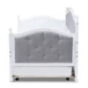 Twin Marlie Upholstered Daybed With Trundle Gray/White - Baxton Studio