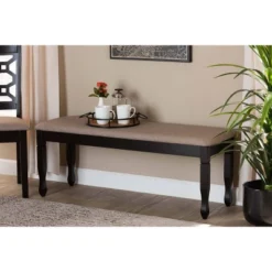 Corey Fabric Upholstered And Wood Dining Bench - Baxton Studio -Urban Dwell Gear Outlet Store GUEST 64ae1566 84af 409e 84fa dca1075d1918