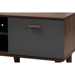 Moina Two-Tone Wood TV Stand For TVs Up To 70" Walnut/Gray - Baxton Studio -Urban Dwell Gear Outlet Store GUEST 657576f5 3c38 4de8 8408 f7751542440a