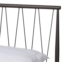 Samir Metal Platform Bed Black - Baxton Studio