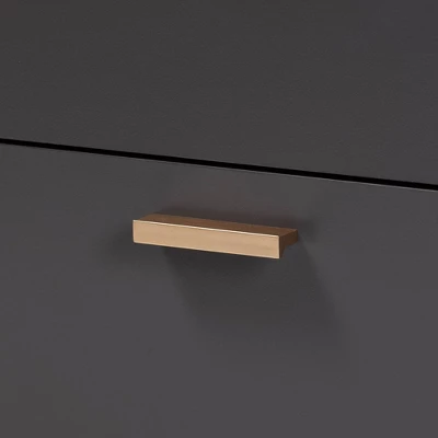 Kelson Wood 6 Drawer Dresser Dark Gray/Gold - Baxton Studio 2 Kelson Wood 6 Drawer Dresser Dark Gray/Gold - Baxton Studio - Image 2